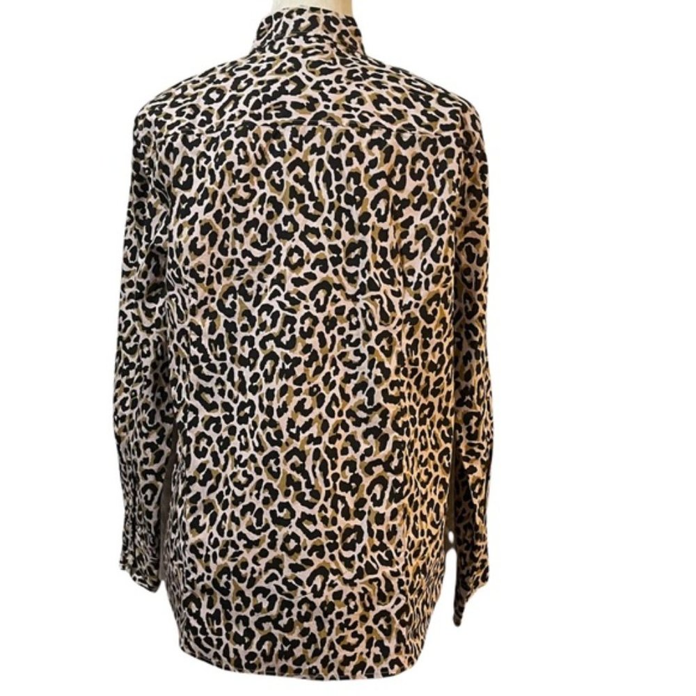 J. Crew Factory Animal Print Button Down - Picture 5 of 8